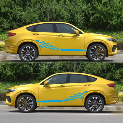 2 PCS/Set D-944 Striped Plaid Pattern Car Modified Decorative Sticker(Blue) - Decorative Sticker by buy2fix | Online Shopping UK | buy2fix