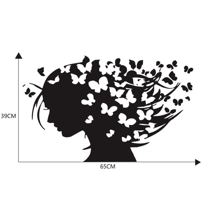 D-956 Butterfly Girl Pattern Car Modified Decorative Sticker(Black) - Decorative Sticker by buy2fix | Online Shopping UK | buy2fix