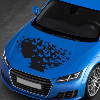 D-956 Butterfly Girl Pattern Car Modified Decorative Sticker(Black) - Decorative Sticker by buy2fix | Online Shopping UK | buy2fix