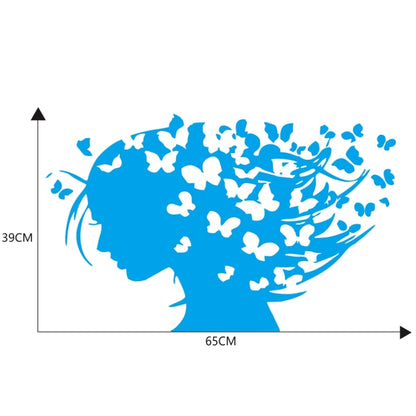 D-956 Butterfly Girl Pattern Car Modified Decorative Sticker(Blue) - Decorative Sticker by buy2fix | Online Shopping UK | buy2fix