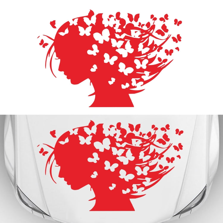 D-956 Butterfly Girl Pattern Car Modified Decorative Sticker(Red) - Decorative Sticker by buy2fix | Online Shopping UK | buy2fix