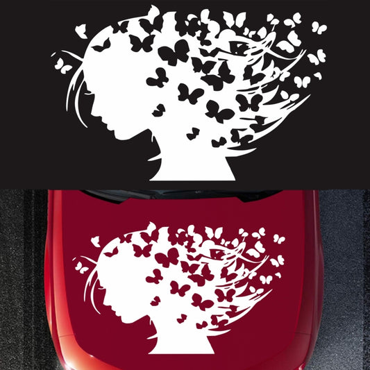 D-956 Butterfly Girl Pattern Car Modified Decorative Sticker(White) - Decorative Sticker by buy2fix | Online Shopping UK | buy2fix