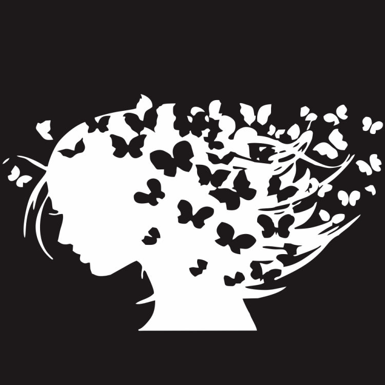 D-956 Butterfly Girl Pattern Car Modified Decorative Sticker(White) - Decorative Sticker by buy2fix | Online Shopping UK | buy2fix