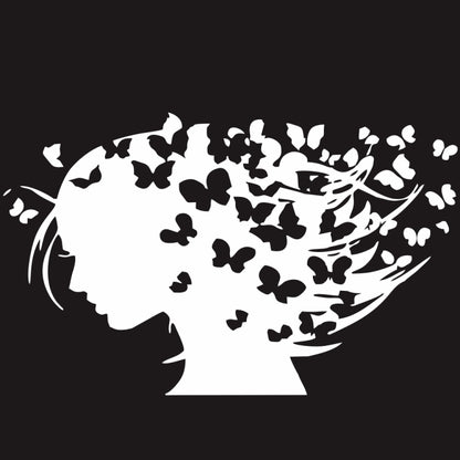 D-956 Butterfly Girl Pattern Car Modified Decorative Sticker(White) - Decorative Sticker by buy2fix | Online Shopping UK | buy2fix