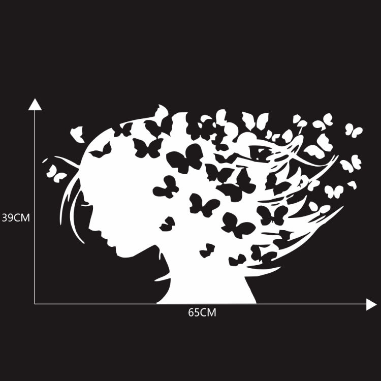D-956 Butterfly Girl Pattern Car Modified Decorative Sticker(White) - Decorative Sticker by buy2fix | Online Shopping UK | buy2fix