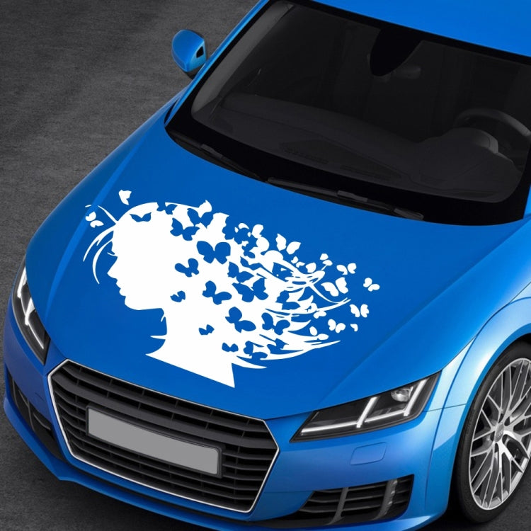 D-956 Butterfly Girl Pattern Car Modified Decorative Sticker(White) - Decorative Sticker by buy2fix | Online Shopping UK | buy2fix