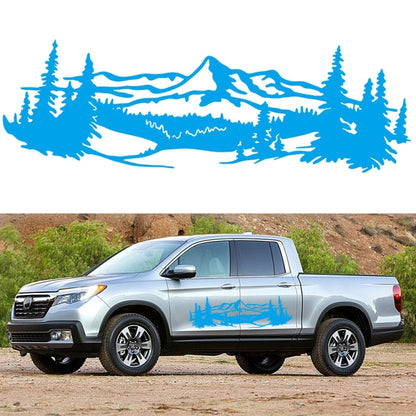 2 PCS/Set D-957 Mountains Pattern Car Modified Decorative Sticker(Blue) - Decorative Sticker by buy2fix | Online Shopping UK | buy2fix