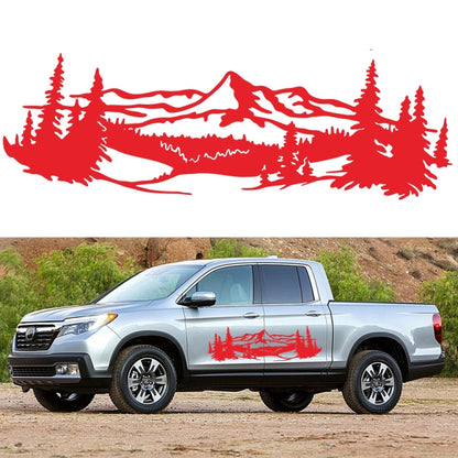 2 PCS/Set D-957 Mountains Pattern Car Modified Decorative Sticker(Red) - Decorative Sticker by buy2fix | Online Shopping UK | buy2fix