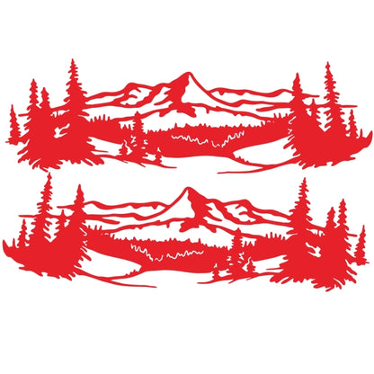 2 PCS/Set D-957 Mountains Pattern Car Modified Decorative Sticker(Red) - Decorative Sticker by buy2fix | Online Shopping UK | buy2fix