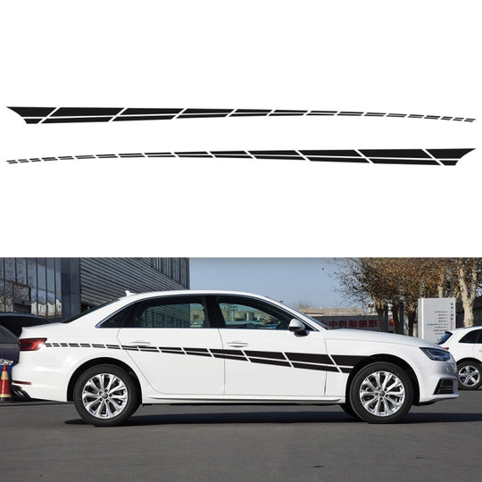 2 PCS/Set D-961 Checkered Flag Pattern Car Modified Decorative Sticker(Black)