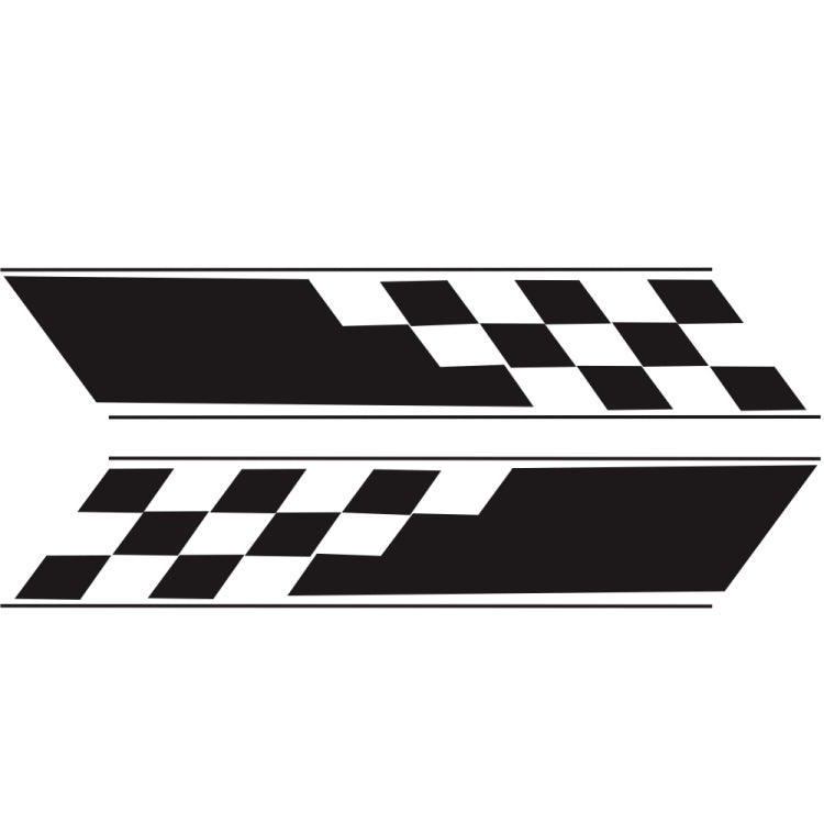 2 PCS/Set D-962 Checkered Flag Pattern Car Modified Decorative Sticker(Black) - Decorative Sticker by buy2fix | Online Shopping UK | buy2fix