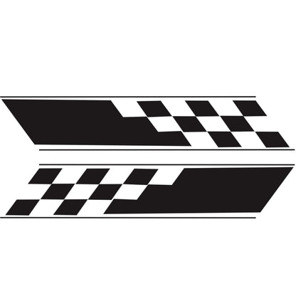 2 PCS/Set D-962 Checkered Flag Pattern Car Modified Decorative Sticker(Black) - Decorative Sticker by buy2fix | Online Shopping UK | buy2fix