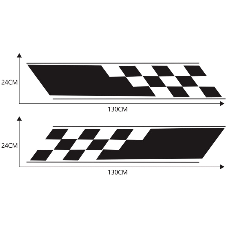 2 PCS/Set D-962 Checkered Flag Pattern Car Modified Decorative Sticker(Black) - Decorative Sticker by buy2fix | Online Shopping UK | buy2fix