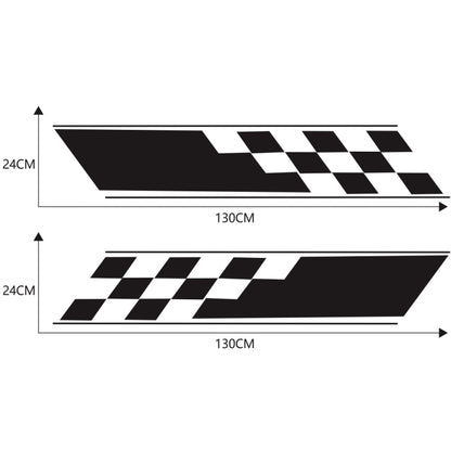 2 PCS/Set D-962 Checkered Flag Pattern Car Modified Decorative Sticker(Black) - Decorative Sticker by buy2fix | Online Shopping UK | buy2fix