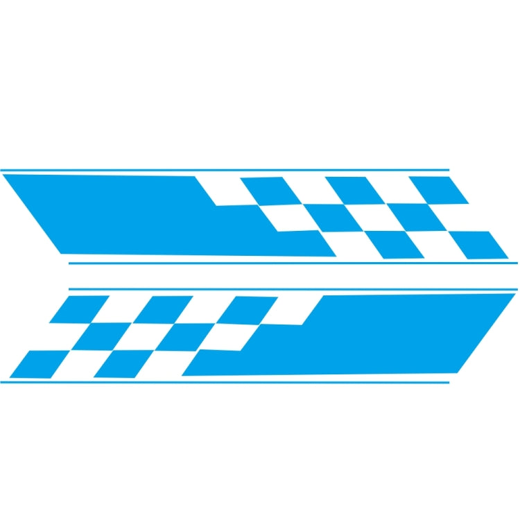 2 PCS/Set D-962 Checkered Flag Pattern Car Modified Decorative Sticker(Blue) - Decorative Sticker by buy2fix | Online Shopping UK | buy2fix