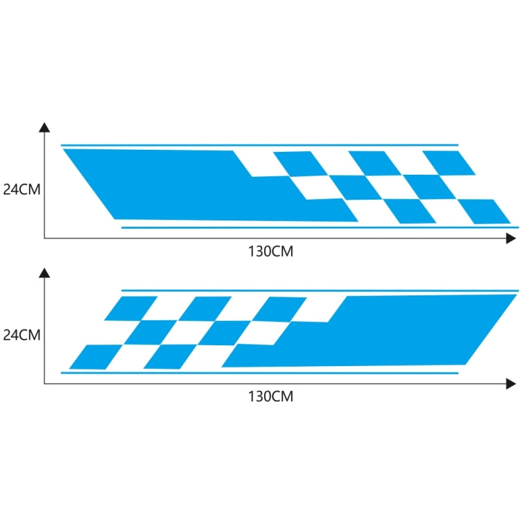 2 PCS/Set D-962 Checkered Flag Pattern Car Modified Decorative Sticker(Blue) - Decorative Sticker by buy2fix | Online Shopping UK | buy2fix