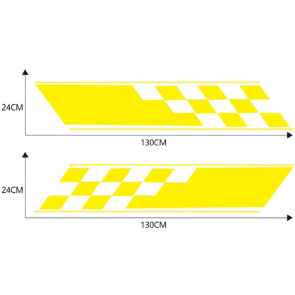 2 PCS/Set D-962 Checkered Flag Pattern Car Modified Decorative Sticker(Yellow) - Decorative Sticker by buy2fix | Online Shopping UK | buy2fix