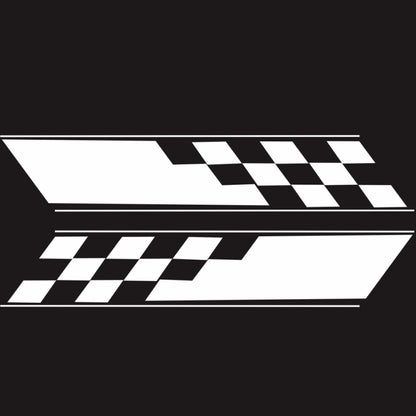 2 PCS/Set D-962 Checkered Flag Pattern Car Modified Decorative Sticker(White) - Decorative Sticker by buy2fix | Online Shopping UK | buy2fix