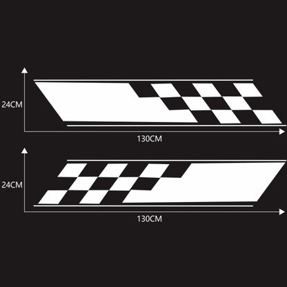 2 PCS/Set D-962 Checkered Flag Pattern Car Modified Decorative Sticker(White) - Decorative Sticker by buy2fix | Online Shopping UK | buy2fix