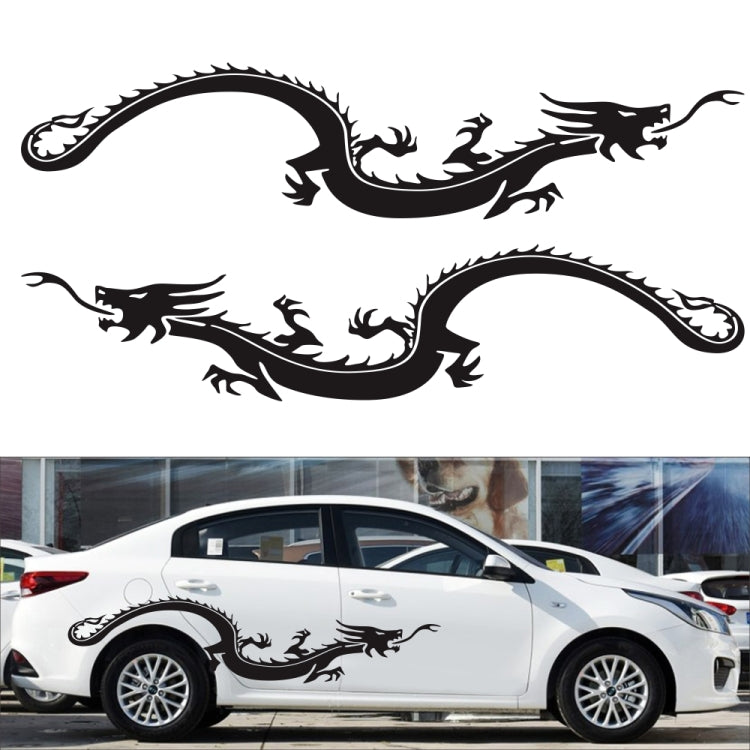 2 PCS/Set D-965 Dragon Pattern Car Modified Decorative Sticker(Black) - Decorative Sticker by buy2fix | Online Shopping UK | buy2fix