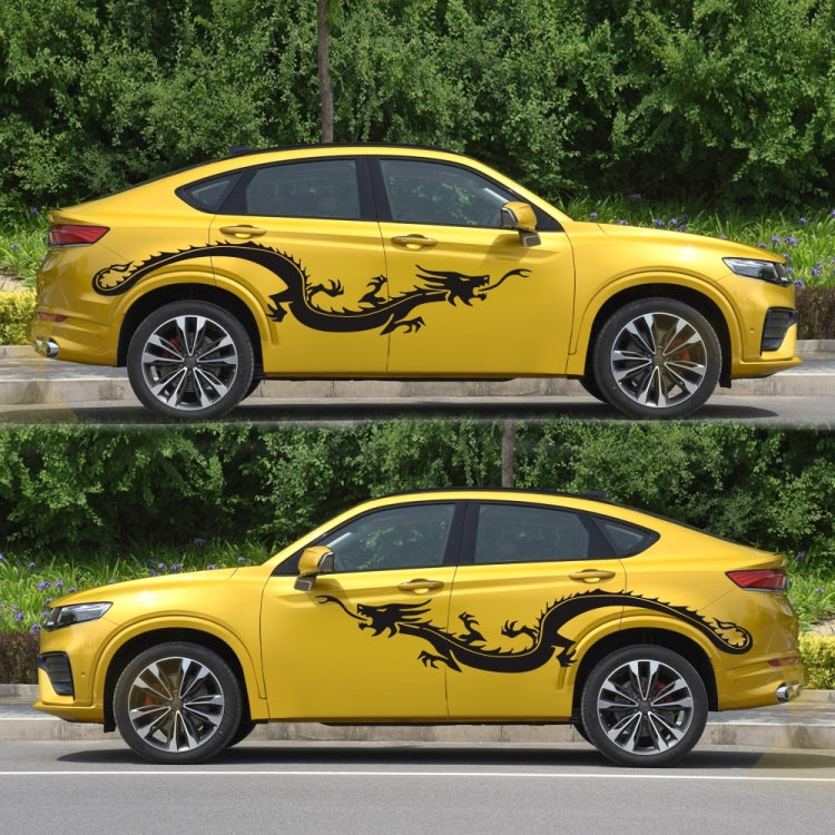 2 PCS/Set D-965 Dragon Pattern Car Modified Decorative Sticker(Black) - Decorative Sticker by buy2fix | Online Shopping UK | buy2fix