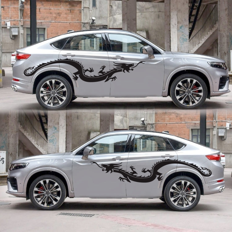 2 PCS/Set D-965 Dragon Pattern Car Modified Decorative Sticker(Black) - Decorative Sticker by buy2fix | Online Shopping UK | buy2fix