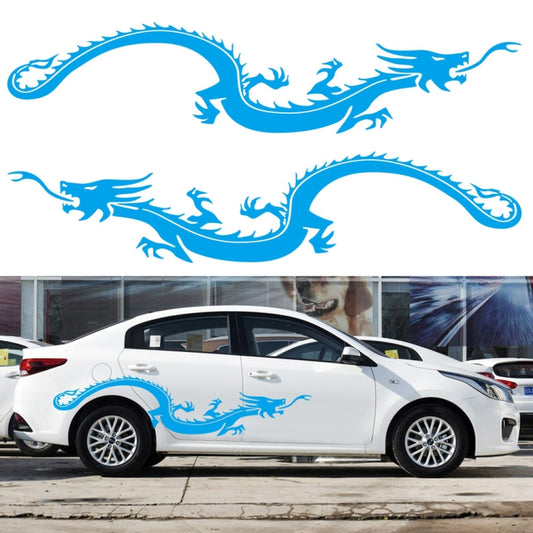 2 PCS/Set D-965 Dragon Pattern Car Modified Decorative Sticker(Blue) - Decorative Sticker by buy2fix | Online Shopping UK | buy2fix
