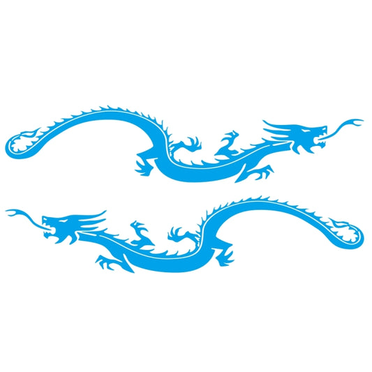 2 PCS/Set D-965 Dragon Pattern Car Modified Decorative Sticker(Blue) - Decorative Sticker by buy2fix | Online Shopping UK | buy2fix