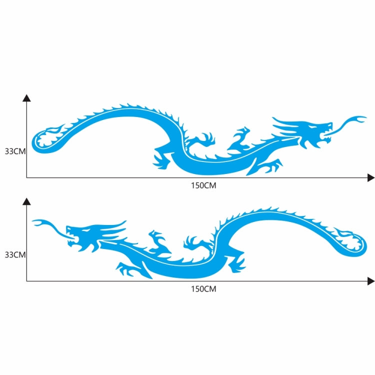 2 PCS/Set D-965 Dragon Pattern Car Modified Decorative Sticker(Blue) - Decorative Sticker by buy2fix | Online Shopping UK | buy2fix