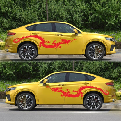 2 PCS/Set D-965 Dragon Pattern Car Modified Decorative Sticker(Red) - Decorative Sticker by buy2fix | Online Shopping UK | buy2fix