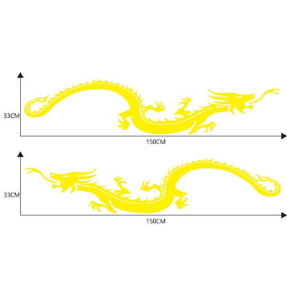2 PCS/Set D-965 Dragon Pattern Car Modified Decorative Sticker(Yellow) - Decorative Sticker by buy2fix | Online Shopping UK | buy2fix