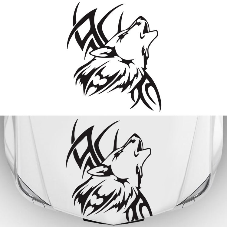 D-967 Wolf Tribe Pattern Car Modified Decorative Sticker(Black) - Decorative Sticker by buy2fix | Online Shopping UK | buy2fix