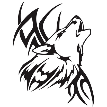 D-967 Wolf Tribe Pattern Car Modified Decorative Sticker(Black) - Decorative Sticker by buy2fix | Online Shopping UK | buy2fix