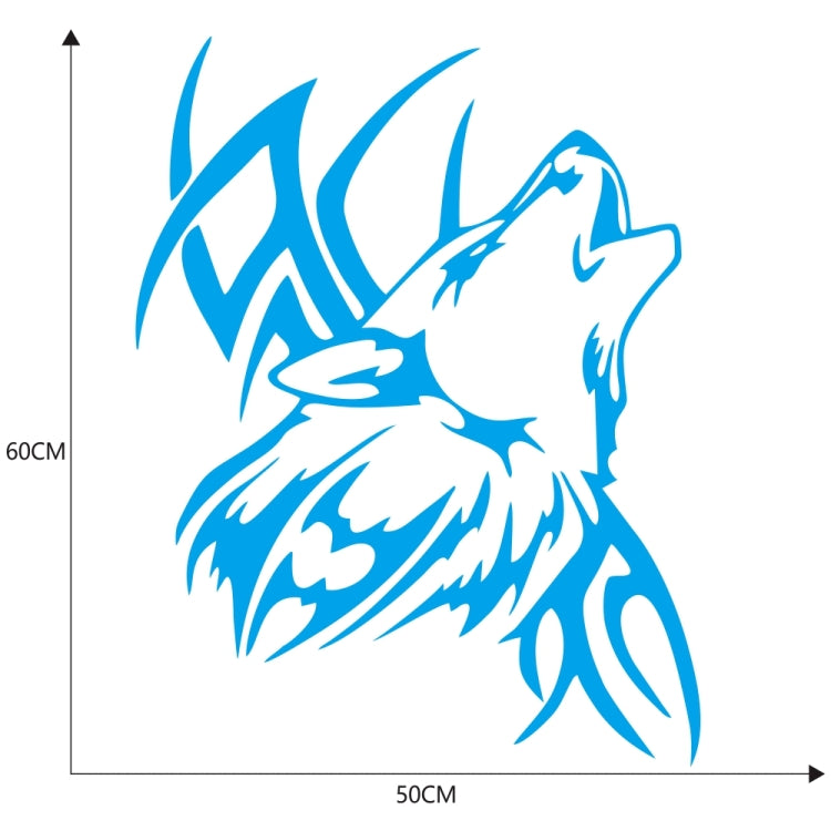 D-967 Wolf Tribe Pattern Car Modified Decorative Sticker(Blue) - Decorative Sticker by buy2fix | Online Shopping UK | buy2fix