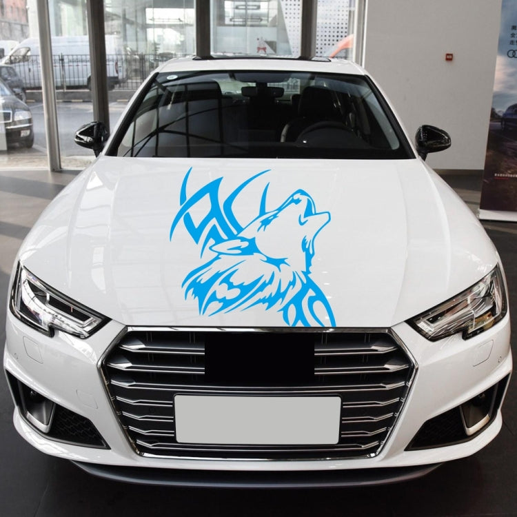 D-967 Wolf Tribe Pattern Car Modified Decorative Sticker(Blue) - Decorative Sticker by buy2fix | Online Shopping UK | buy2fix