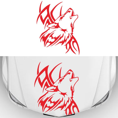 D-967 Wolf Tribe Pattern Car Modified Decorative Sticker(Red) - Decorative Sticker by buy2fix | Online Shopping UK | buy2fix