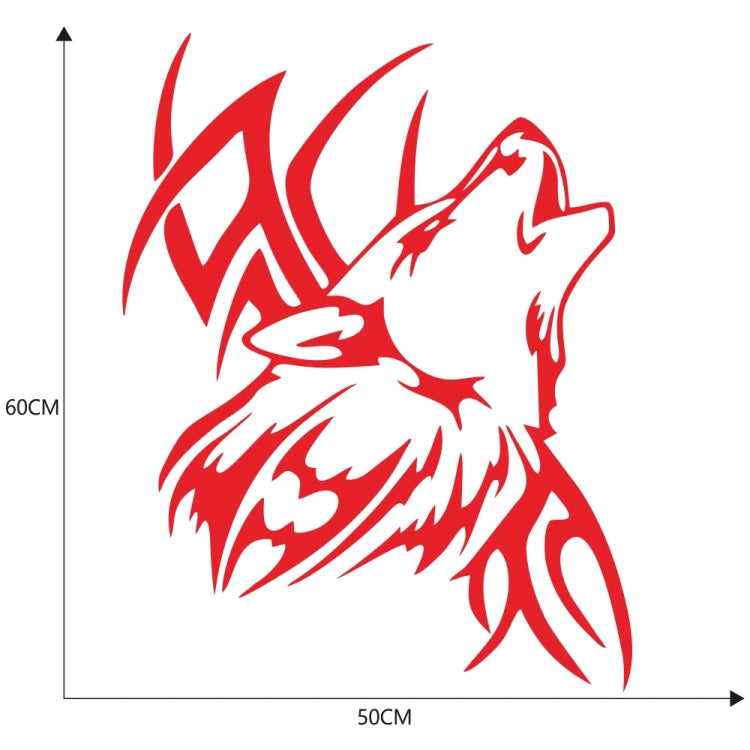 D-967 Wolf Tribe Pattern Car Modified Decorative Sticker(Red) - Decorative Sticker by buy2fix | Online Shopping UK | buy2fix