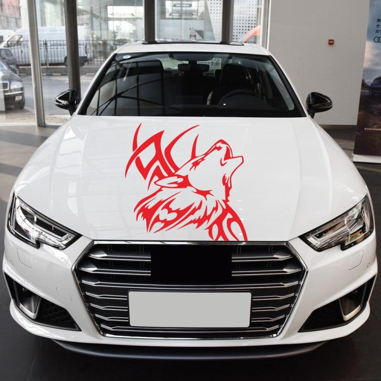 D-967 Wolf Tribe Pattern Car Modified Decorative Sticker(Red) - Decorative Sticker by buy2fix | Online Shopping UK | buy2fix