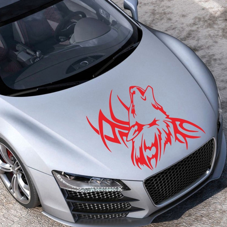 D-967 Wolf Tribe Pattern Car Modified Decorative Sticker(Red) - Decorative Sticker by buy2fix | Online Shopping UK | buy2fix