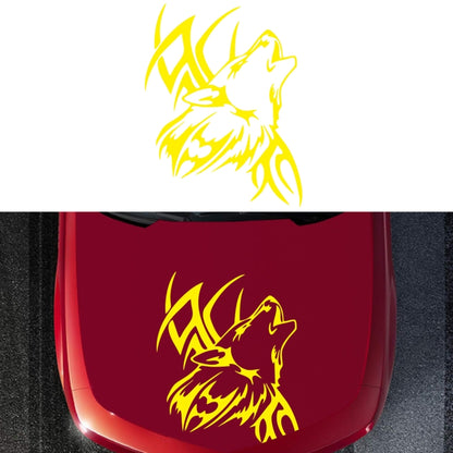 D-967 Wolf Tribe Pattern Car Modified Decorative Sticker(Yellow) - Decorative Sticker by buy2fix | Online Shopping UK | buy2fix