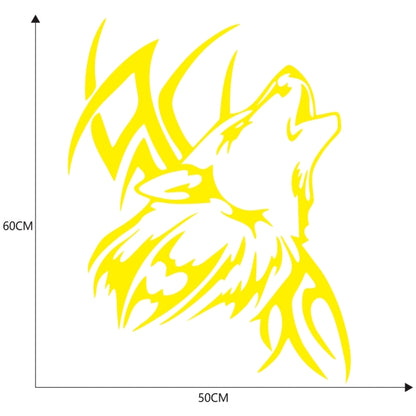 D-967 Wolf Tribe Pattern Car Modified Decorative Sticker(Yellow) - Decorative Sticker by buy2fix | Online Shopping UK | buy2fix