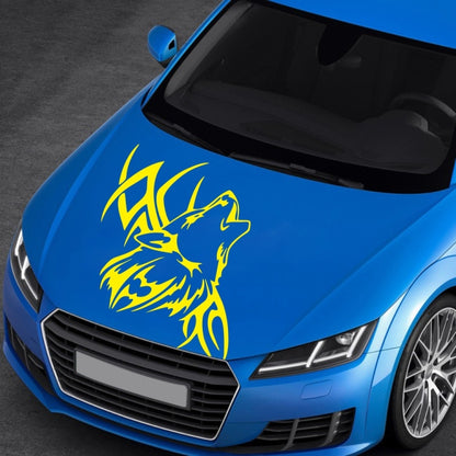 D-967 Wolf Tribe Pattern Car Modified Decorative Sticker(Yellow) - Decorative Sticker by buy2fix | Online Shopping UK | buy2fix