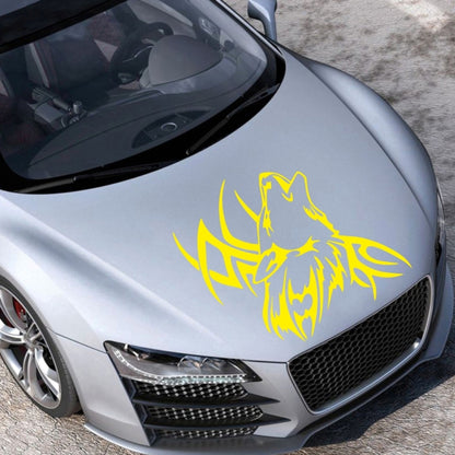 D-967 Wolf Tribe Pattern Car Modified Decorative Sticker(Yellow) - Decorative Sticker by buy2fix | Online Shopping UK | buy2fix