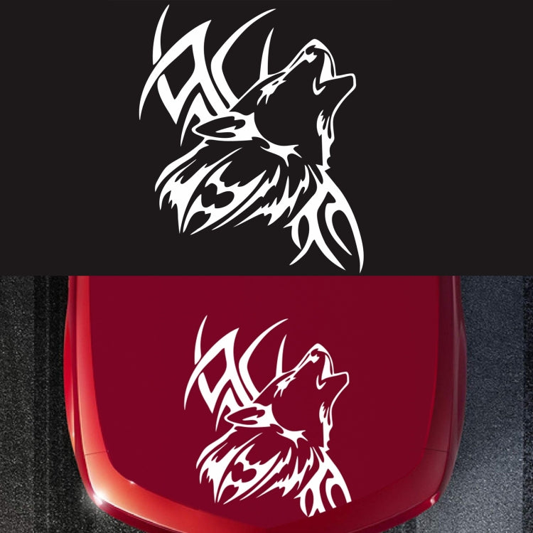 D-967 Wolf Tribe Pattern Car Modified Decorative Sticker(White) - Decorative Sticker by buy2fix | Online Shopping UK | buy2fix