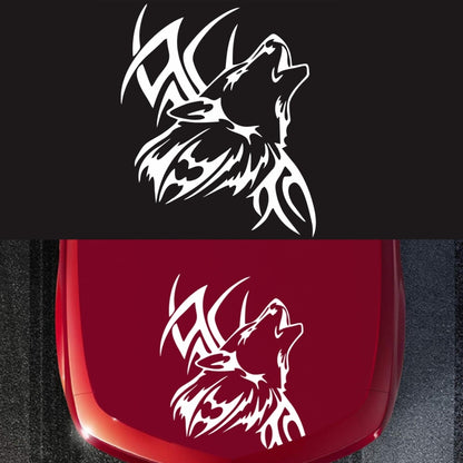 D-967 Wolf Tribe Pattern Car Modified Decorative Sticker(White) - Decorative Sticker by buy2fix | Online Shopping UK | buy2fix