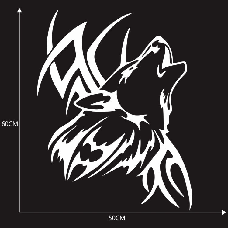 D-967 Wolf Tribe Pattern Car Modified Decorative Sticker(White) - Decorative Sticker by buy2fix | Online Shopping UK | buy2fix