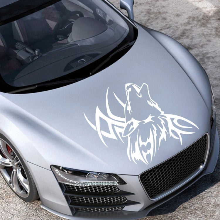 D-967 Wolf Tribe Pattern Car Modified Decorative Sticker(White) - Decorative Sticker by buy2fix | Online Shopping UK | buy2fix