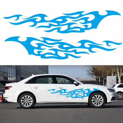 2 PCS/Set D-969 Flame Pattern Car Modified Decorative Sticker(Blue) - Decorative Sticker by buy2fix | Online Shopping UK | buy2fix