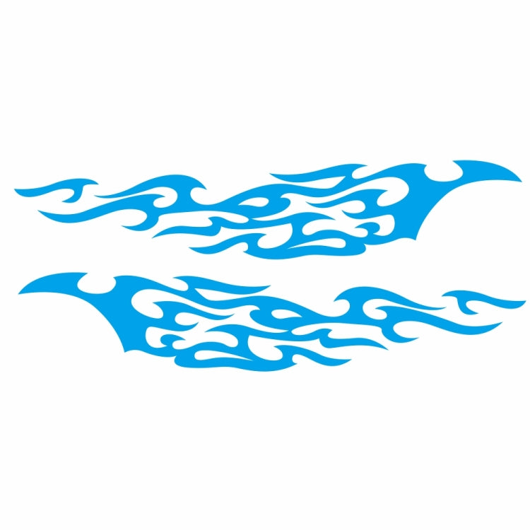 2 PCS/Set D-969 Flame Pattern Car Modified Decorative Sticker(Blue) - Decorative Sticker by buy2fix | Online Shopping UK | buy2fix