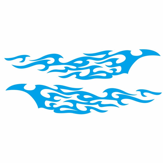 2 PCS/Set D-969 Flame Pattern Car Modified Decorative Sticker(Blue) - Decorative Sticker by buy2fix | Online Shopping UK | buy2fix